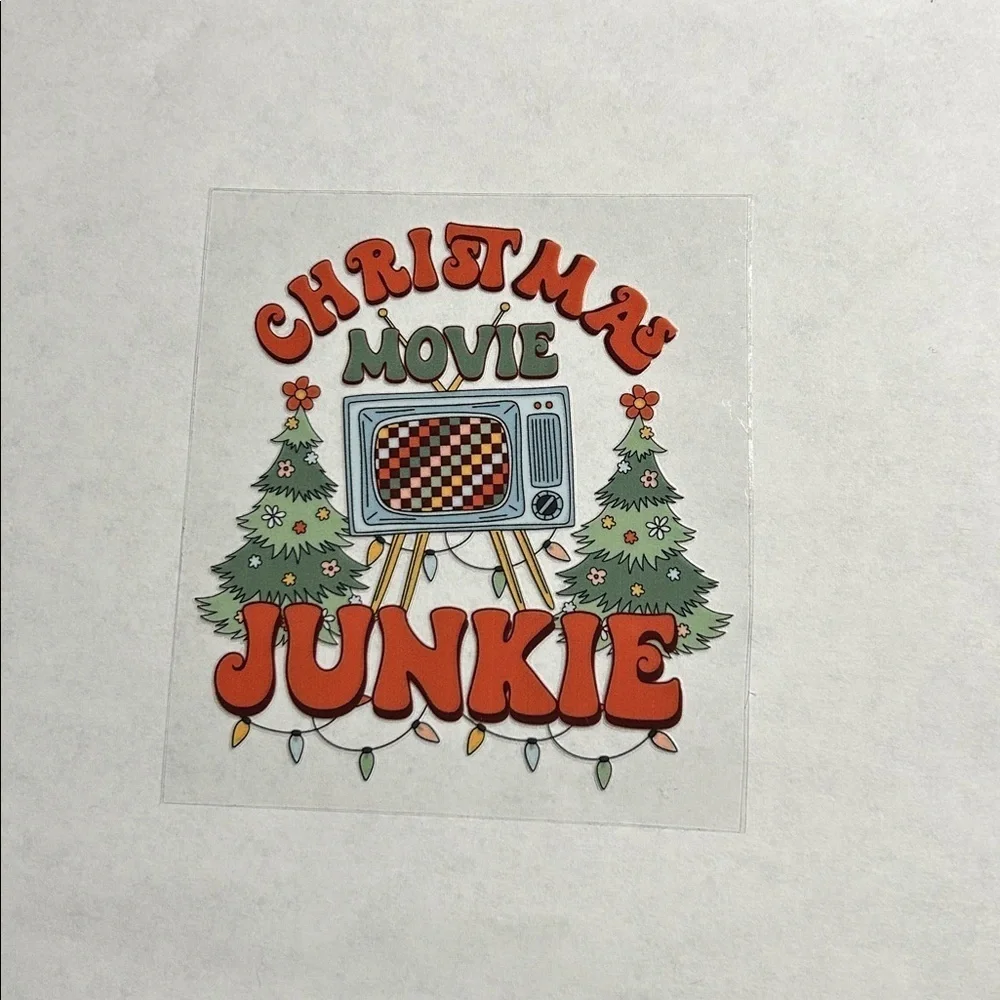 Christmas Movie Junkie Cup Decal D36